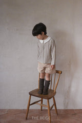［The beige］Petit collar shirt