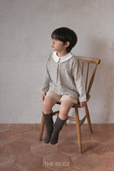 ［The beige］Petit collar shirt