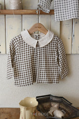 ［The beige］Petit collar shirt