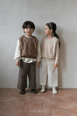 ［The beige］Boucle vest