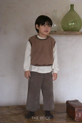 ［The beige］Boucle vest