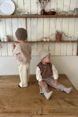 ［The beige］Boucle vest