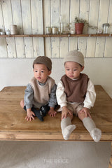 ［The beige］Boucle vest