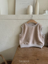 ［The beige］Boucle vest