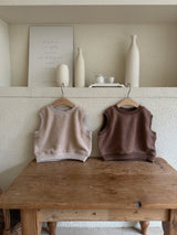 ［The beige］Boucle vest