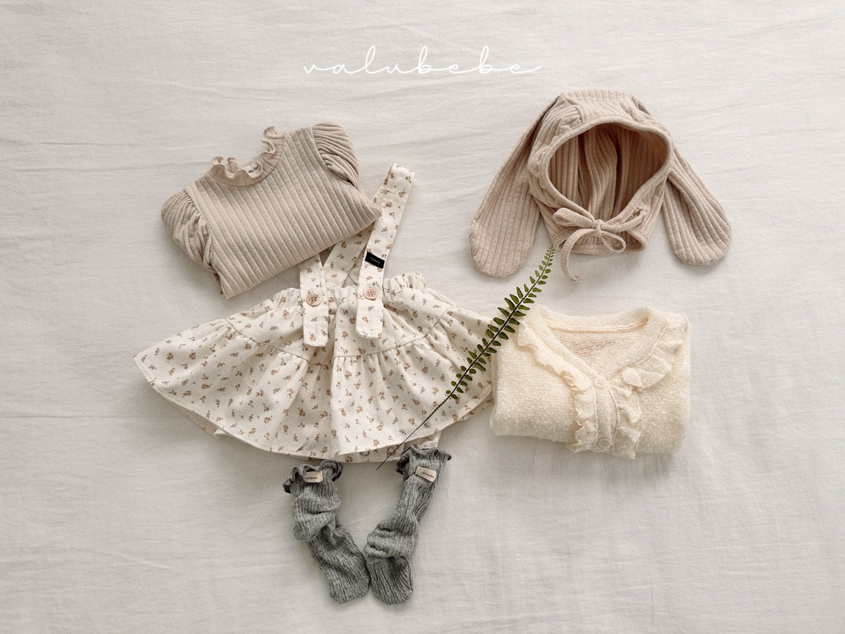 ［valubebe］Bunny rib bonnet (baby)