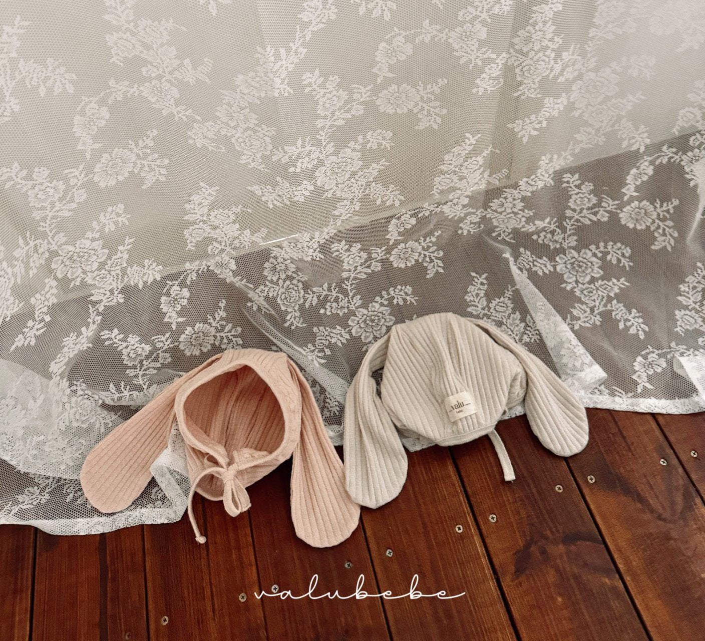 ［valubebe］Bunny rib bonnet (baby)