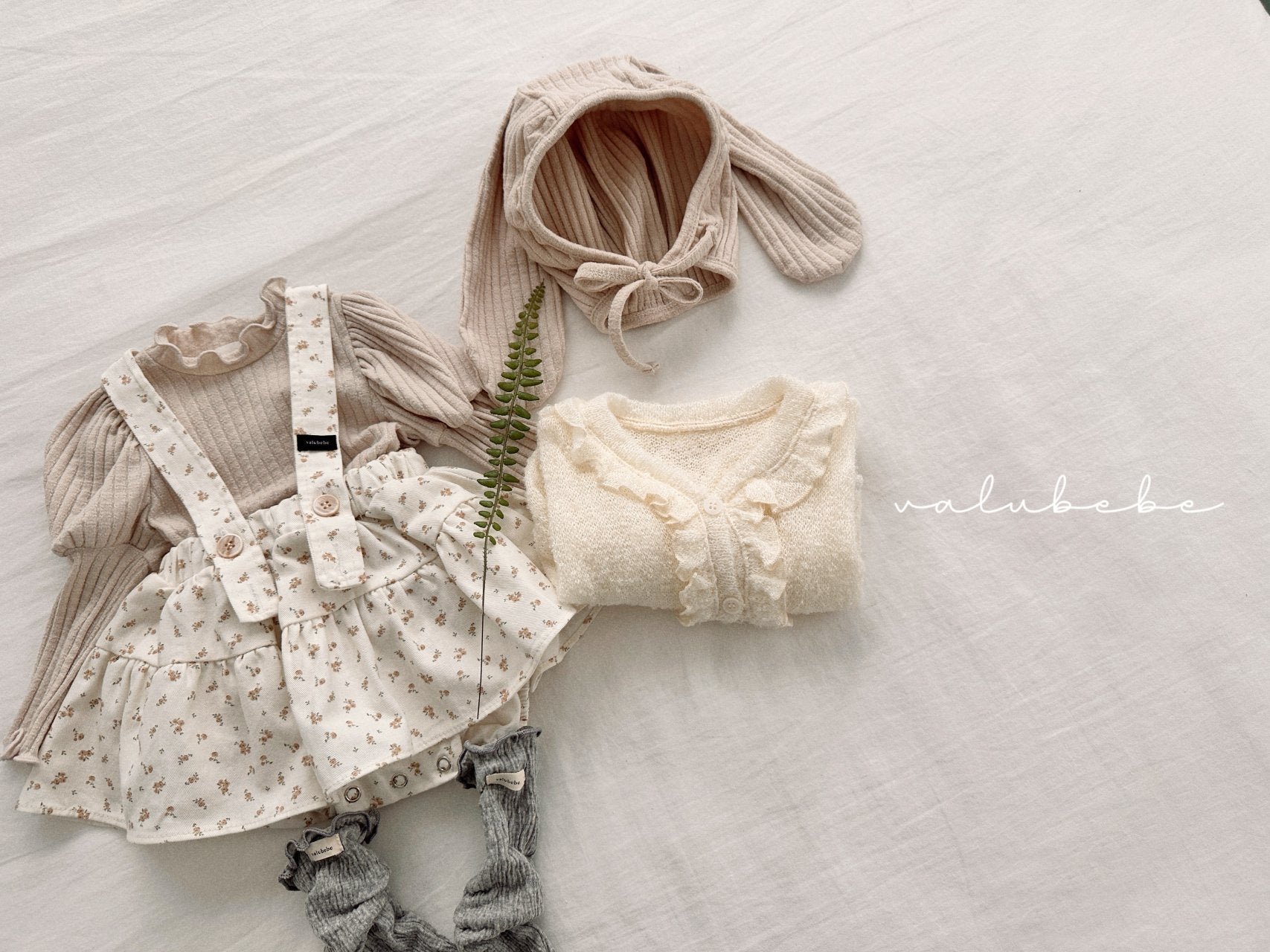 ［valubebe］Bunny rib bonnet (baby)