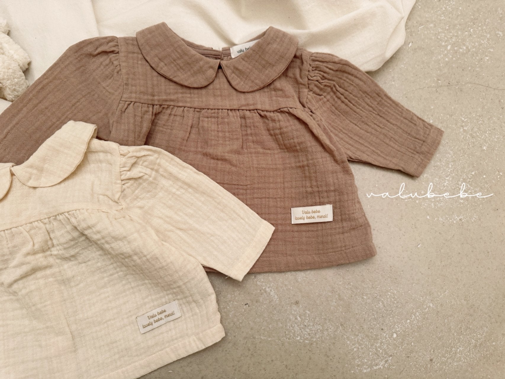 ［valubebe］Natural collar blouse (baby & kids)