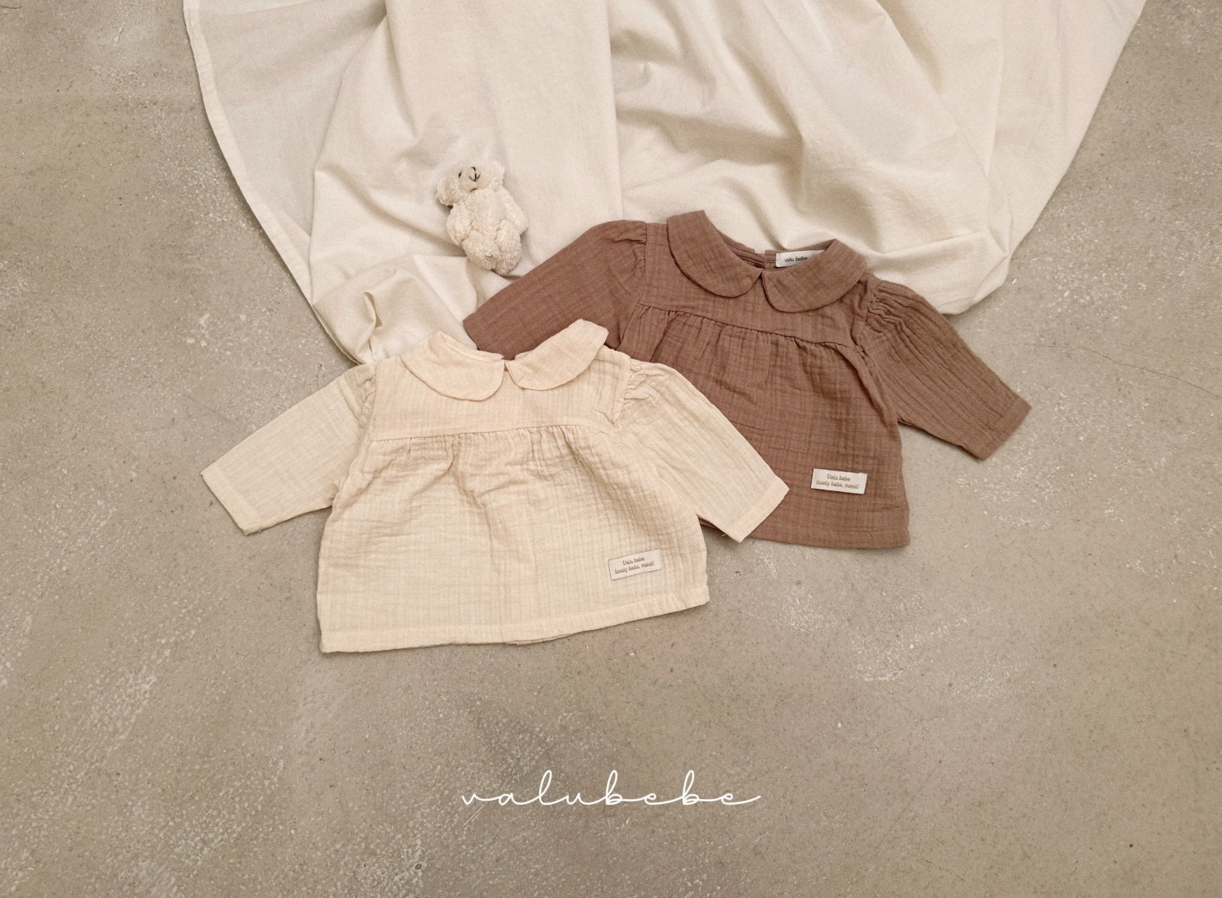 ［valubebe］Natural collar blouse (baby & kids)
