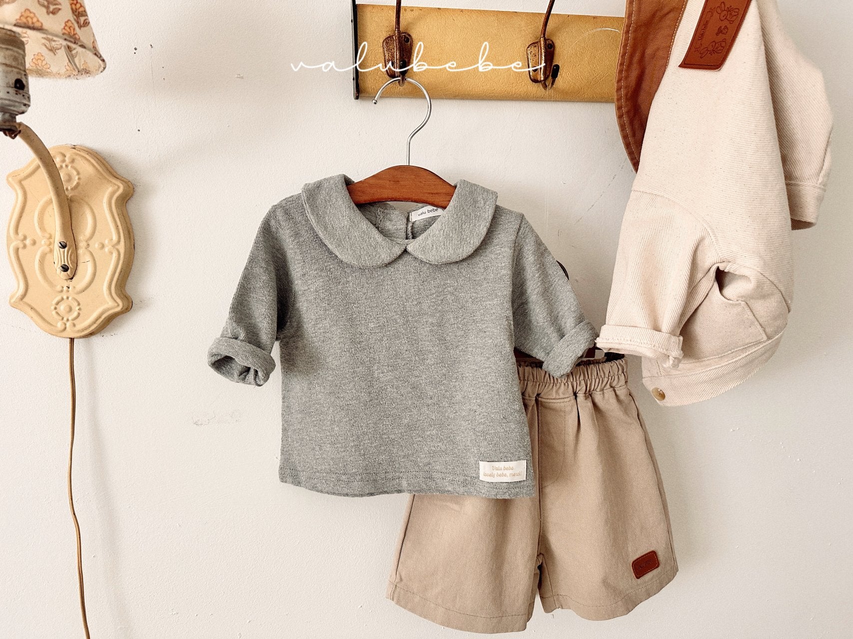 ［valubebe］Round collar tee (baby & kids)