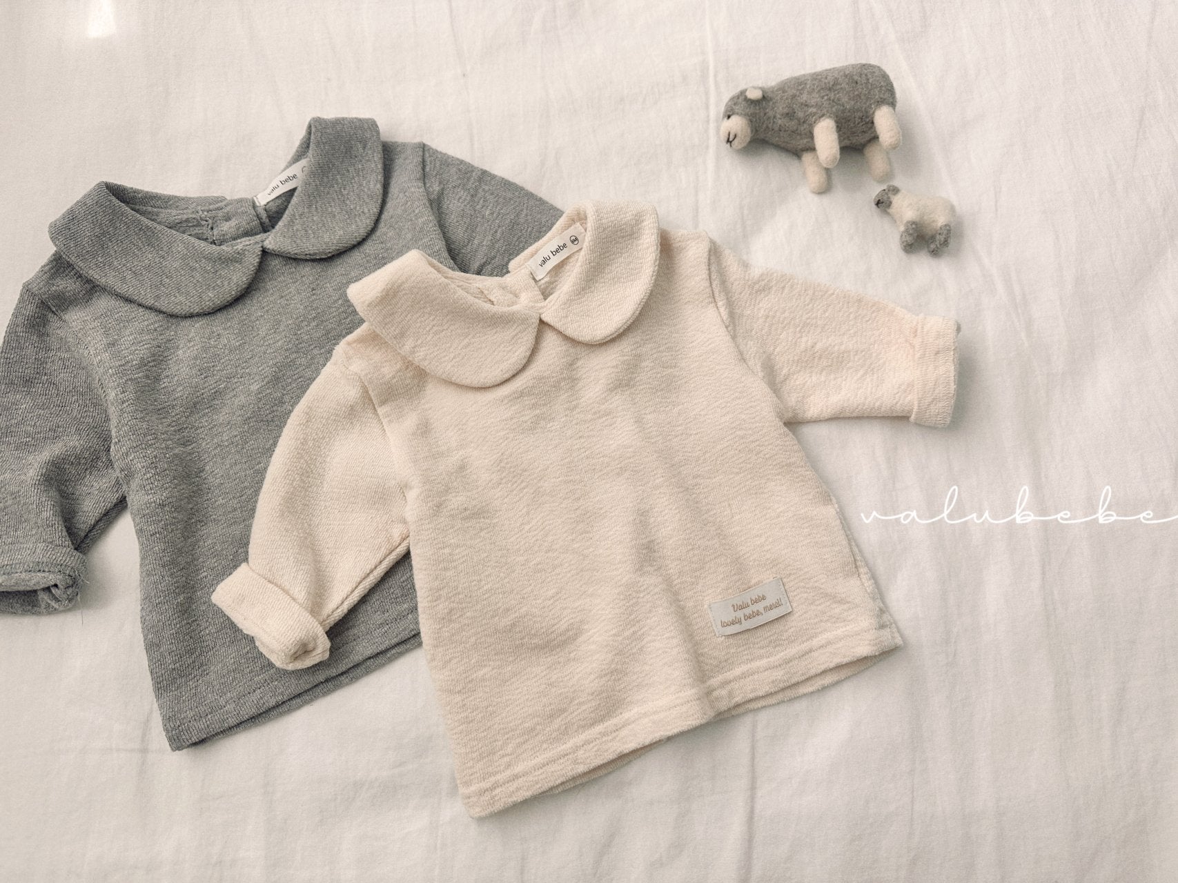 ［valubebe］Round collar tee (baby & kids)
