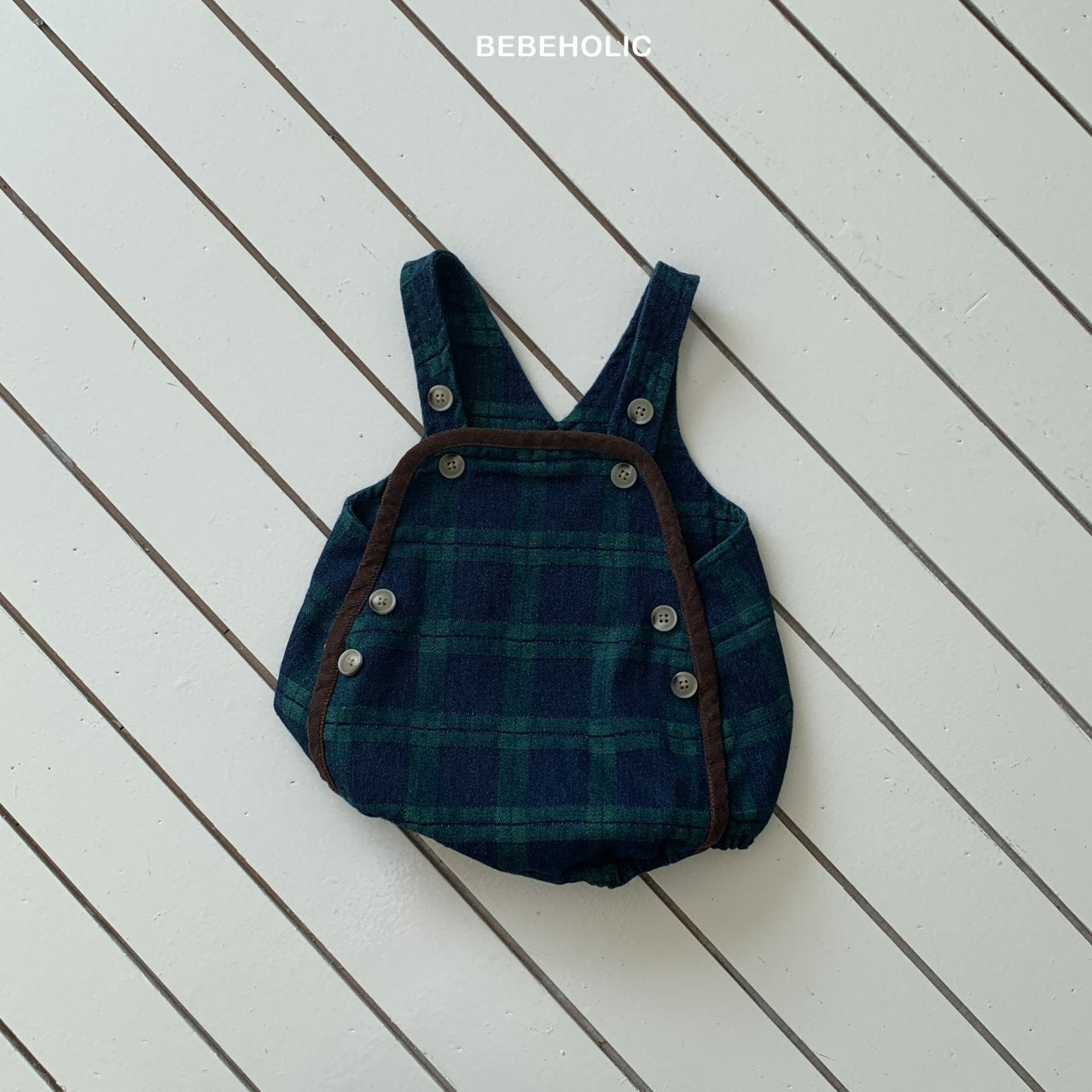 ［bebe holic］Check salopette suit