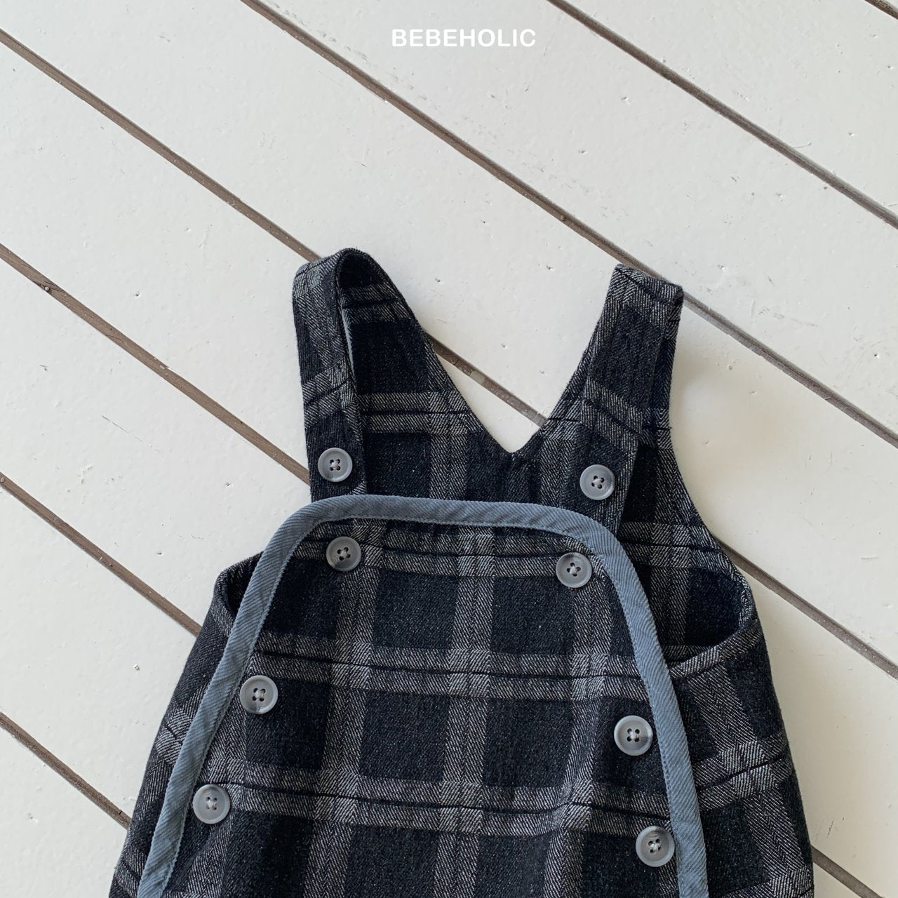 ［bebe holic］Check salopette suit