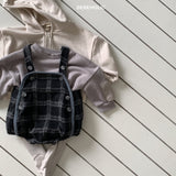 ［bebe holic］Check salopette suit