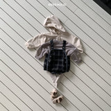 ［bebe holic］Check salopette suit