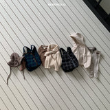 ［bebe holic］Check salopette suit