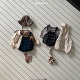 ［bebe holic］Check salopette suit