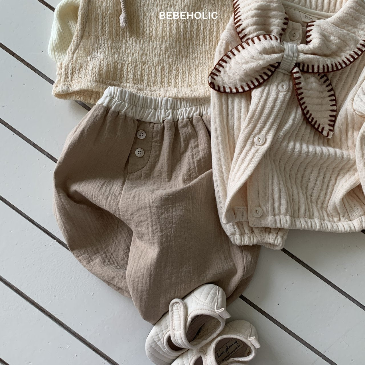 ［bebe holic］Poko bi-collar pants