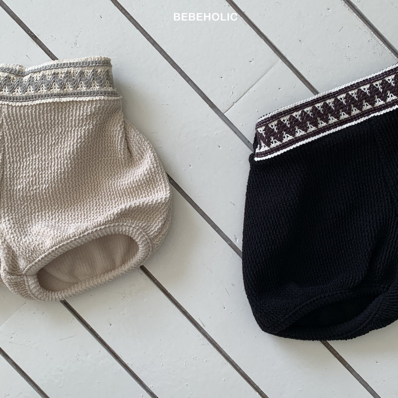 ［bebe holic］Zigzag stitch pants