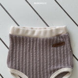 ［bebe holic］Bi-color rib pants