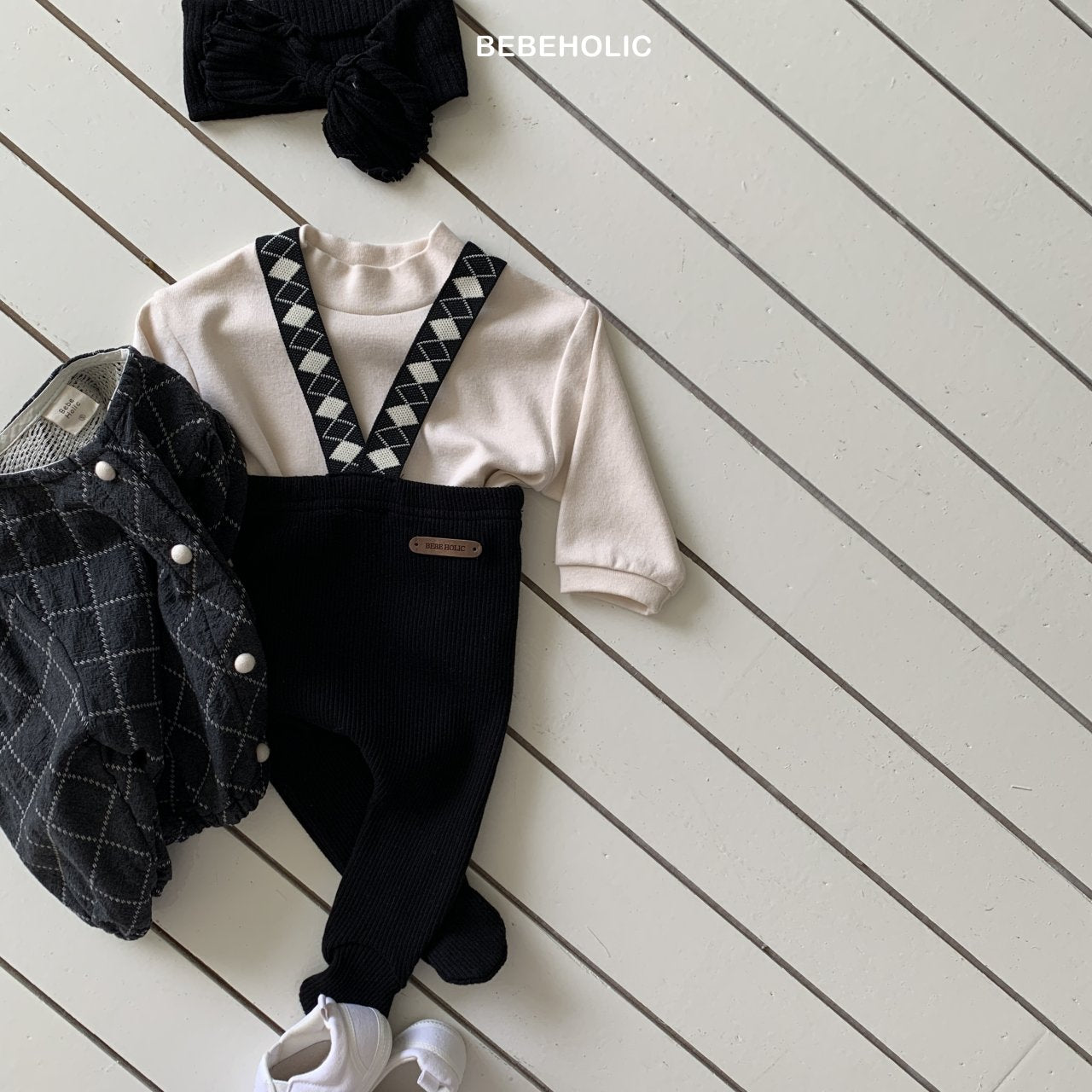 ［bebe holic］Dia suspender tights