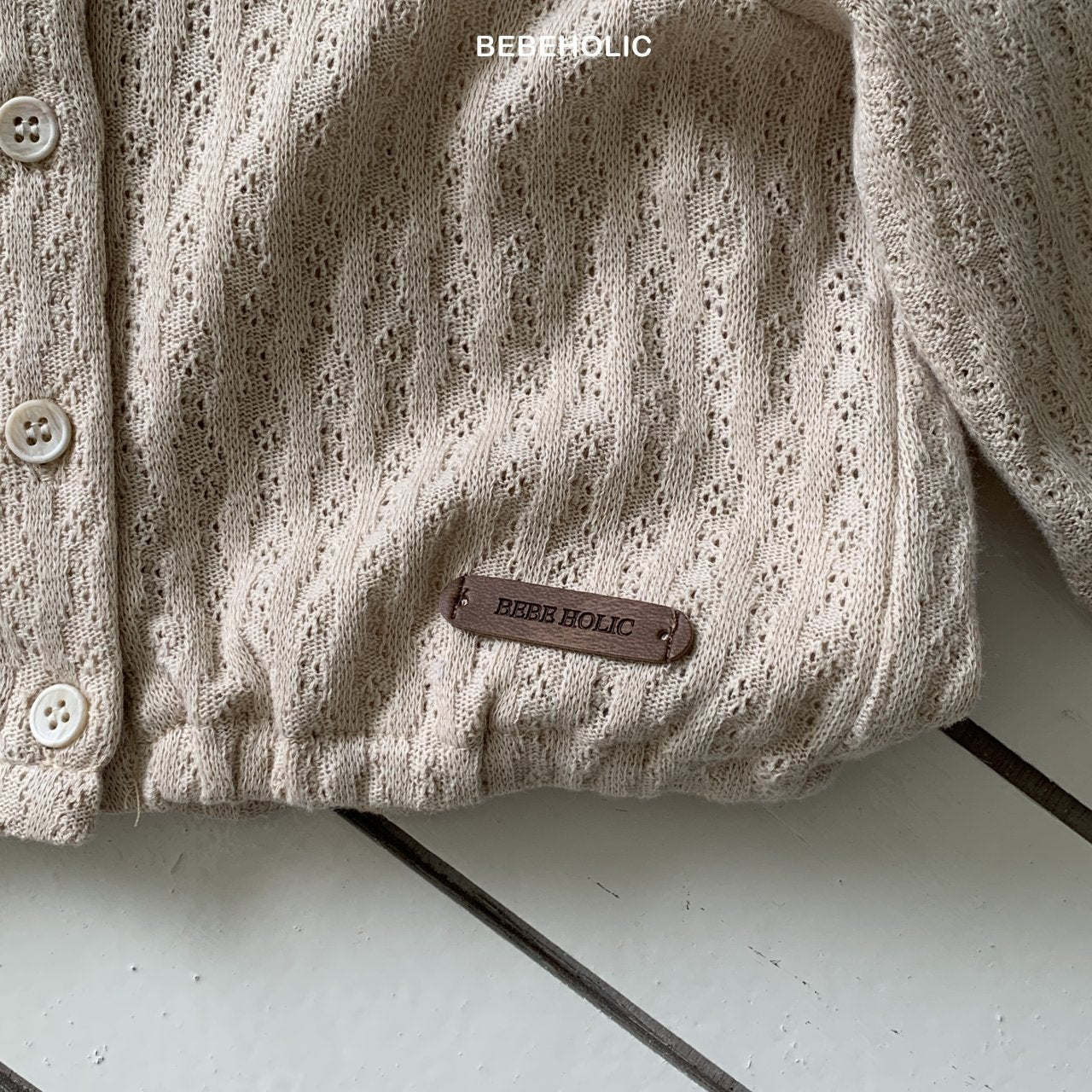 ［bebe holic］Sage eyelet hoodie