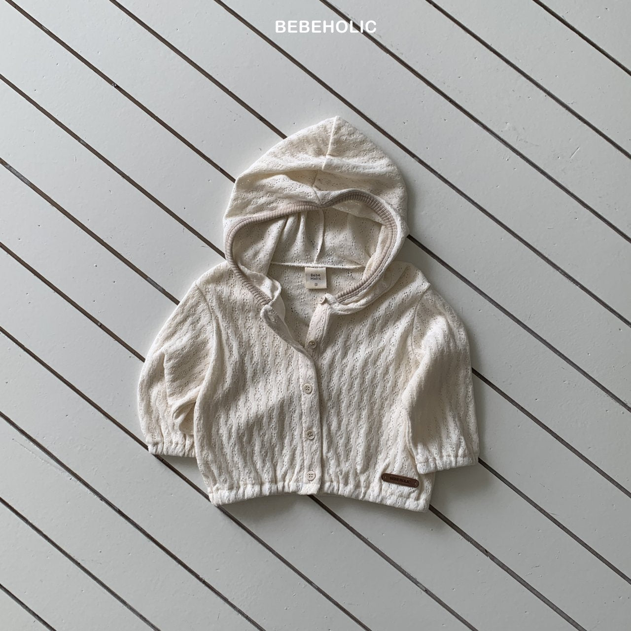 ［bebe holic］Sage eyelet hoodie