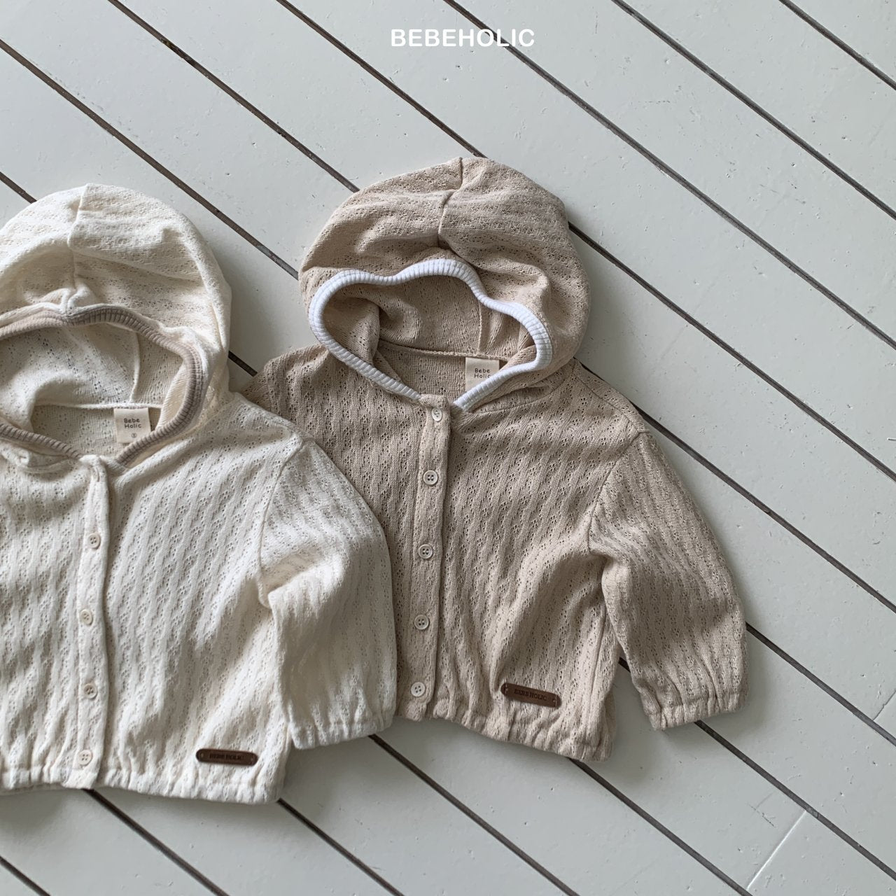 ［bebe holic］Sage eyelet hoodie