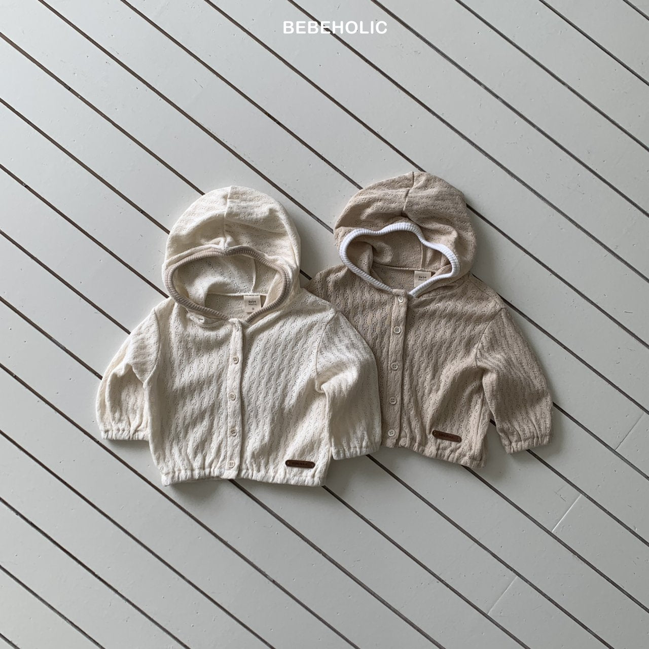 ［bebe holic］Sage eyelet hoodie