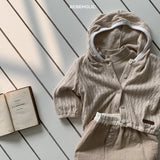 ［bebe holic］Sage eyelet hoodie