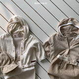 ［bebe holic］Sage eyelet hoodie