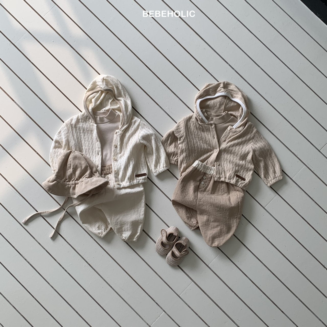 ［bebe holic］Sage eyelet hoodie