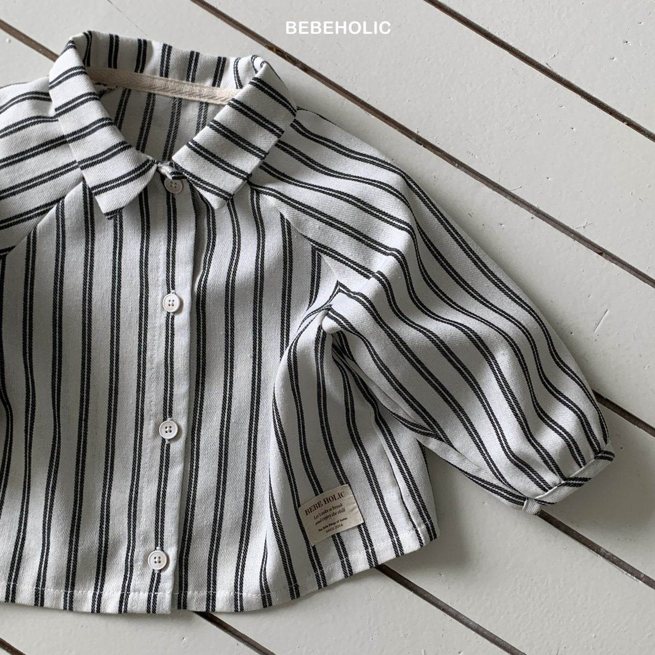 ［bebe holic］Paul raglan stripe shirt