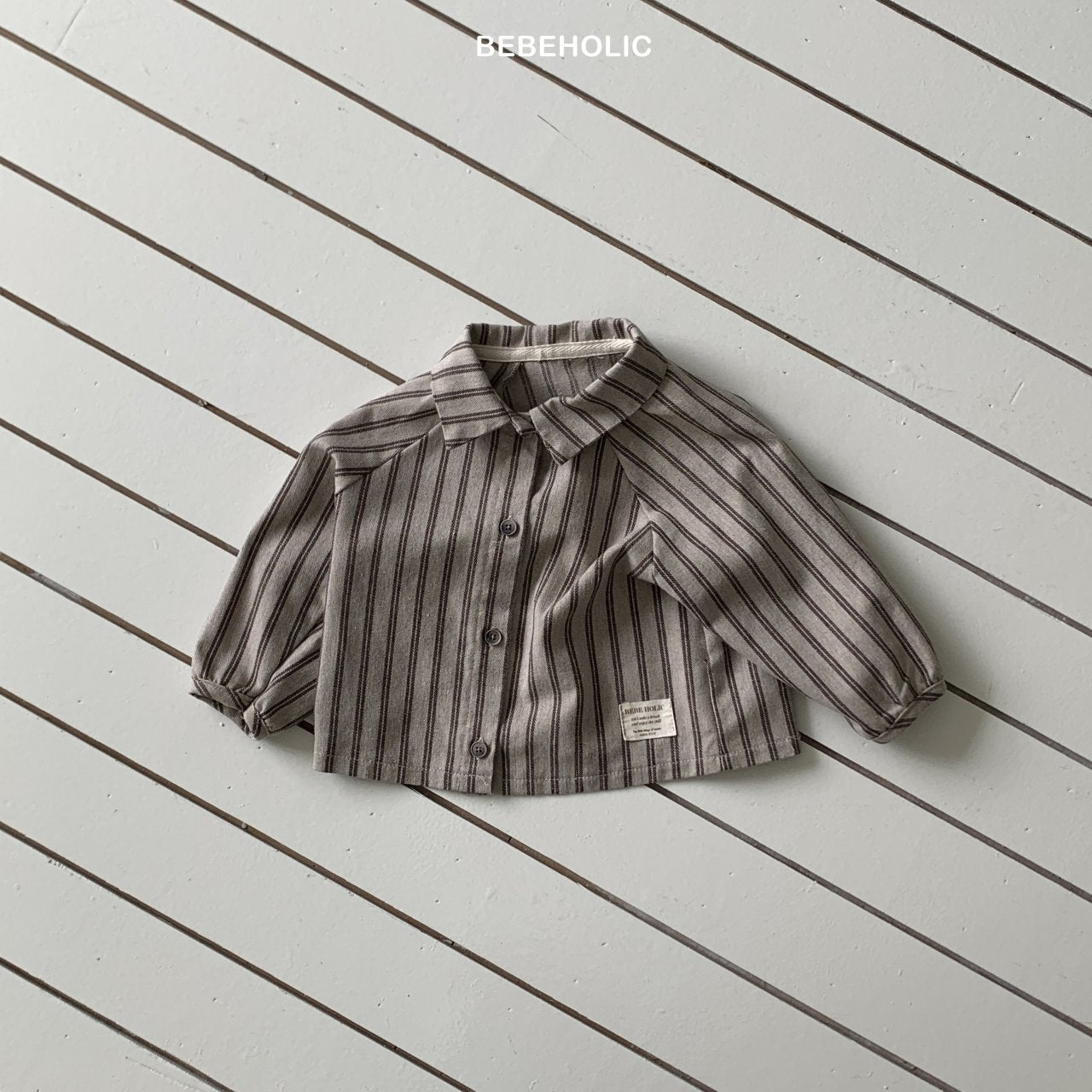 ［bebe holic］Paul raglan stripe shirt