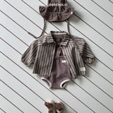 ［bebe holic］Paul raglan stripe shirt