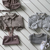 ［bebe holic］Paul raglan stripe shirt