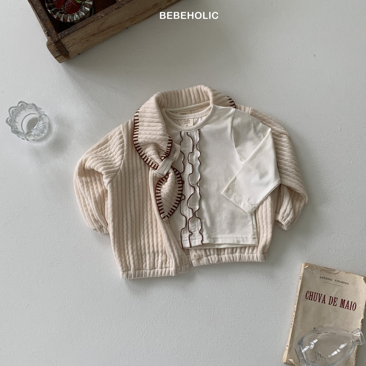 ［bebe holic］Rony collar cardigan