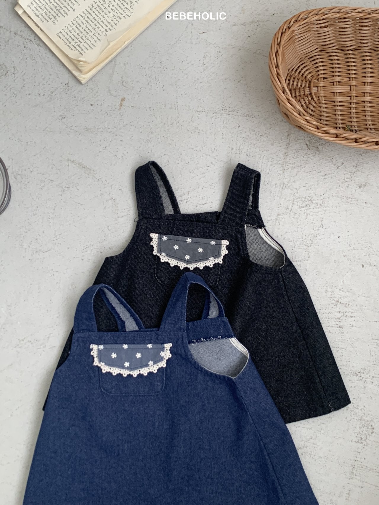［bebe holic］Pollin denim one-piece