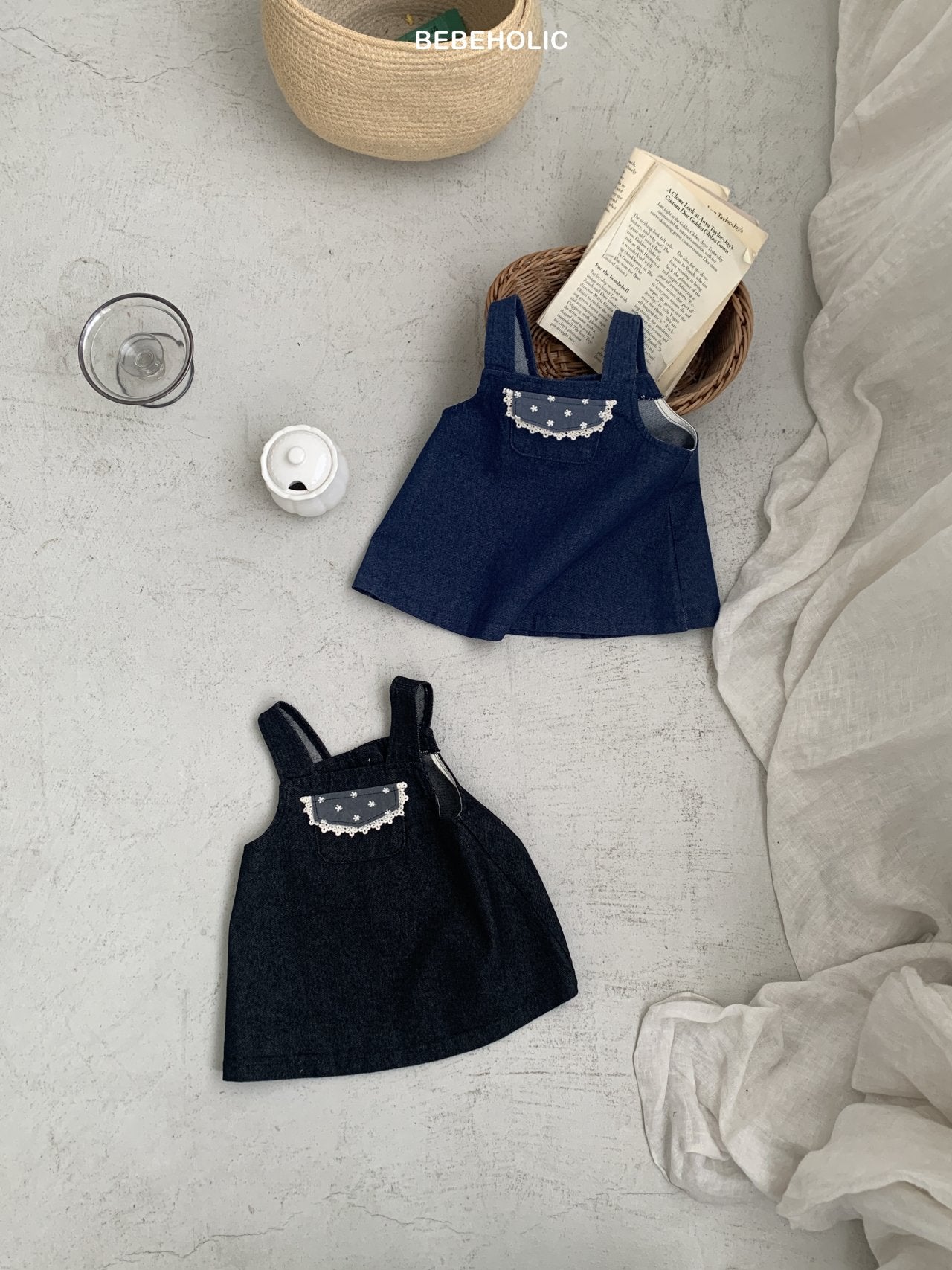 ［bebe holic］Pollin denim one-piece