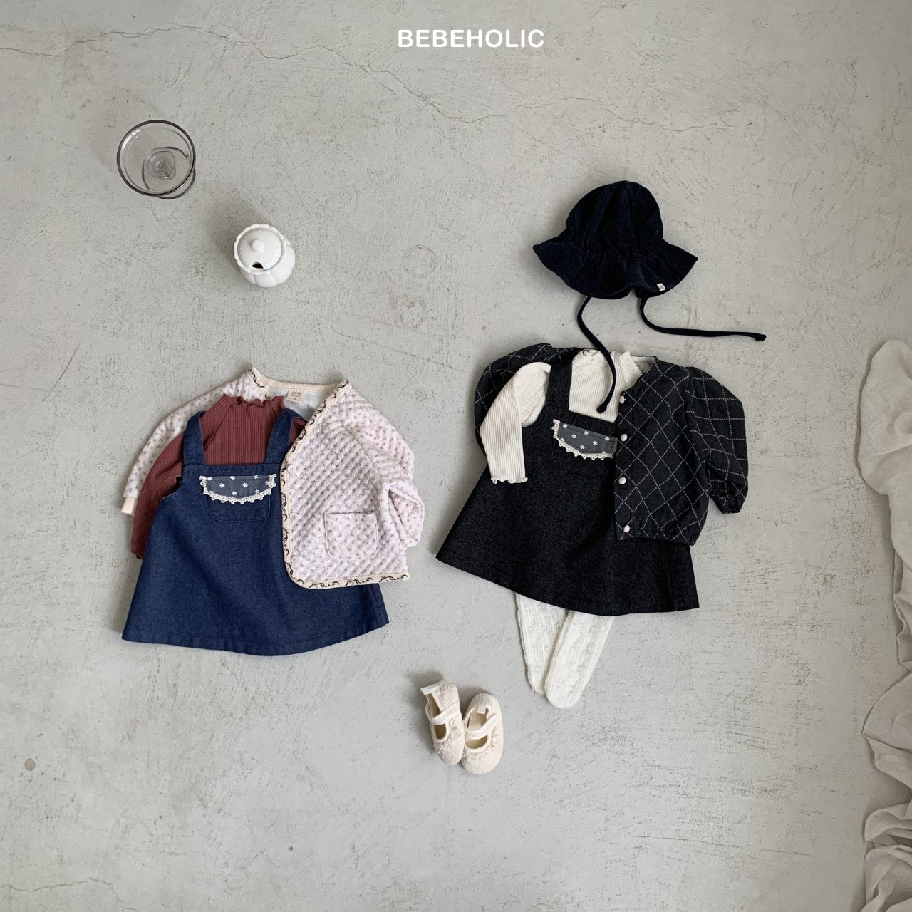 ［bebe holic］Pollin denim one-piece