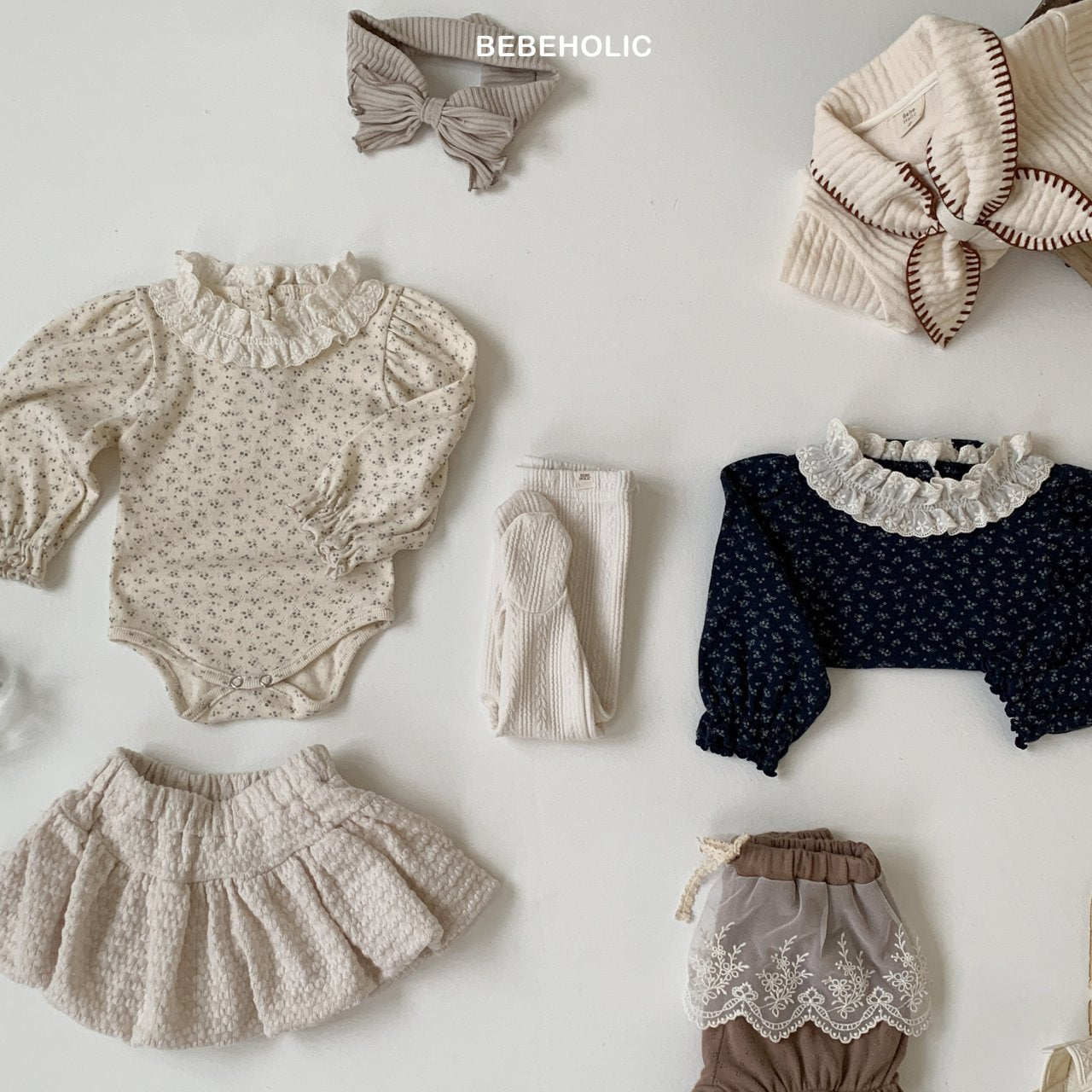 ［bebe holic］Allie flower rompers