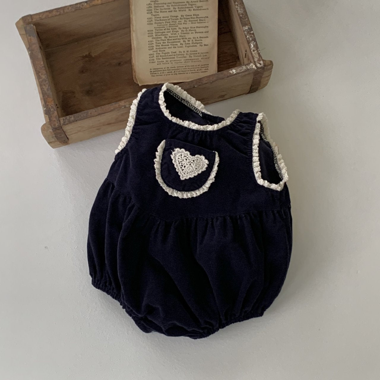 ［bebe holic］Bella heart corduroy rompers