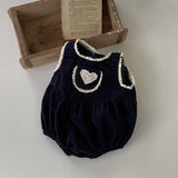 ［bebe holic］Bella heart corduroy rompers