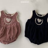 ［bebe holic］Bella heart corduroy rompers