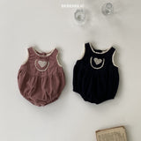 ［bebe holic］Bella heart corduroy rompers