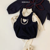 ［bebe holic］Bella heart corduroy rompers