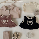 ［bebe holic］Bella heart corduroy rompers