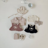 ［bebe holic］Bella heart corduroy rompers