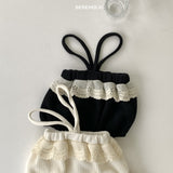 ［bebe holic］Pompon lace suspender bloomer